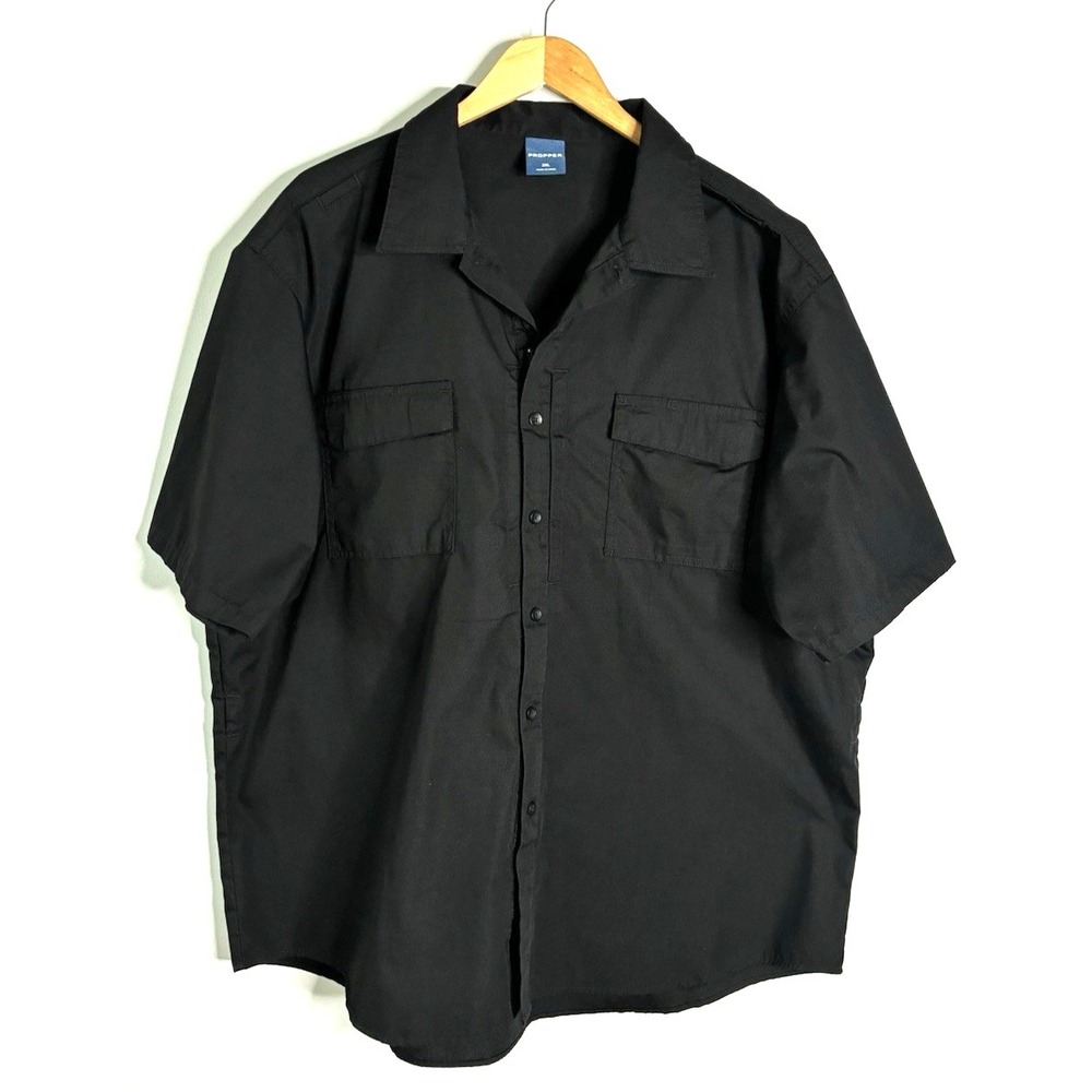 Propper Lightweight Short Sleeve Tactical Shirt Mens Size 2XL‎ Black Zipper